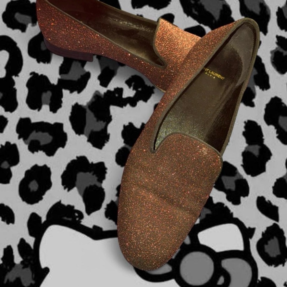 Saint Laurent Glitter Loafers